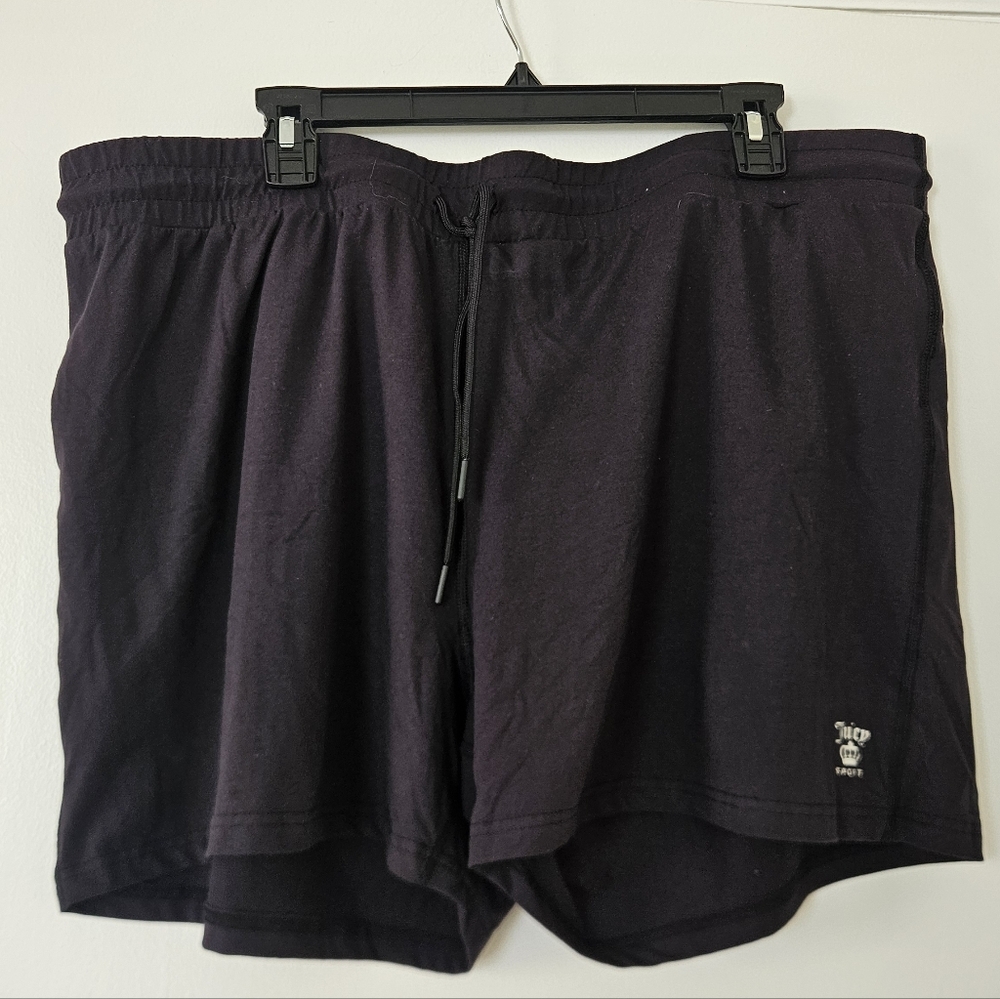 Juicy Couture Sport Womens Shorts XXL Active Black Pull on Casual Soft Comfy